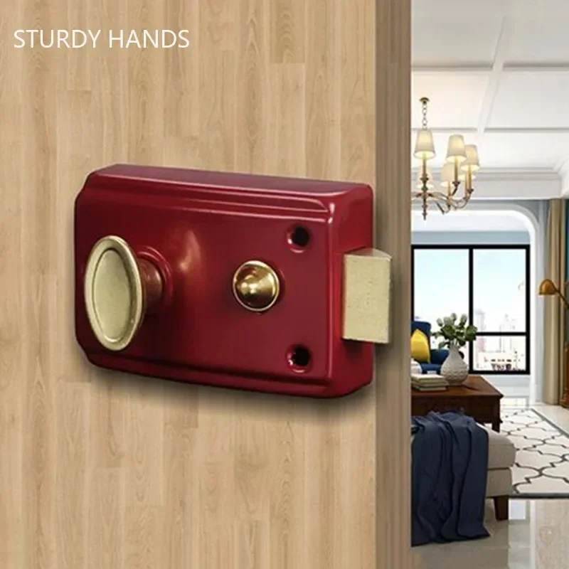 Furniture Hardware - Exterior Door Retro Red Locks Security