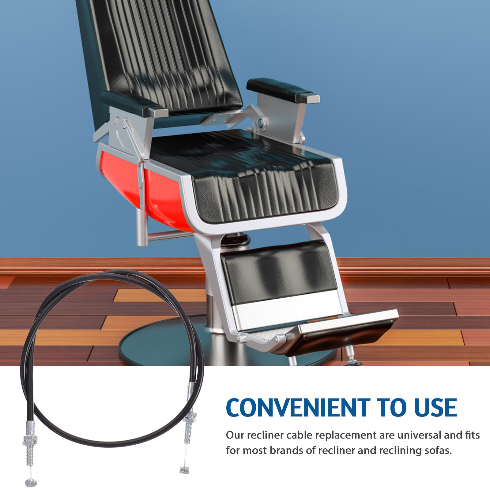 Furniture Hardware Fitting - Heavy-Duty Recliner Cable Replacement Kit for