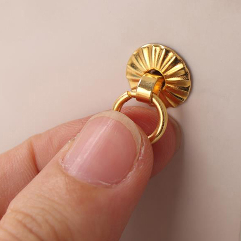 Furniture Hardware - 4pcs 1/12 Hardware Golden Metal Handle