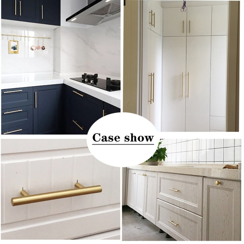 Modern Gold Kitchen Door T Bar - Drawer Pull Gold avaliação e preço