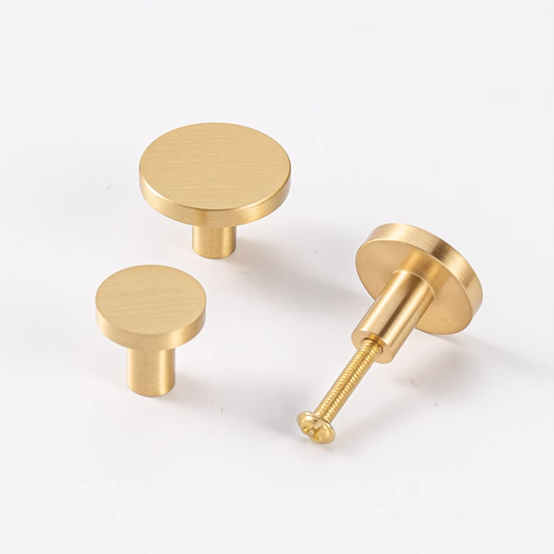 Round Brass Kitchen Cabinet Dr - Drawer Pull Gold avaliação e preço