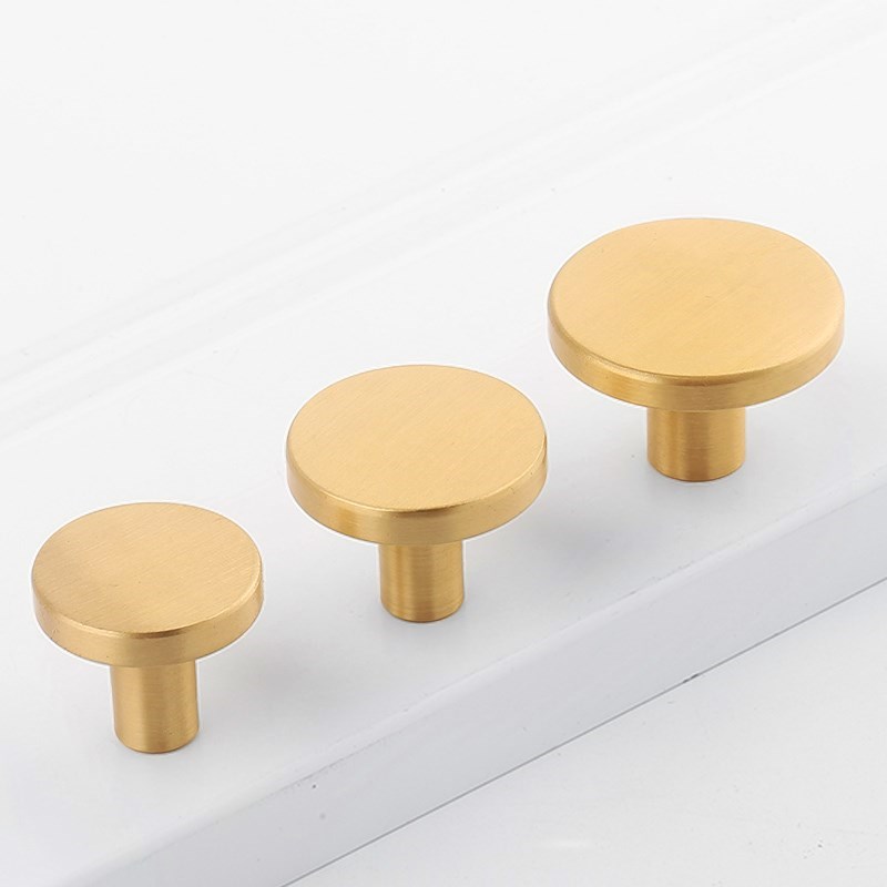 Round Brass Kitchen Cabinet Dr - Drawer Pull Gold avaliação e preço