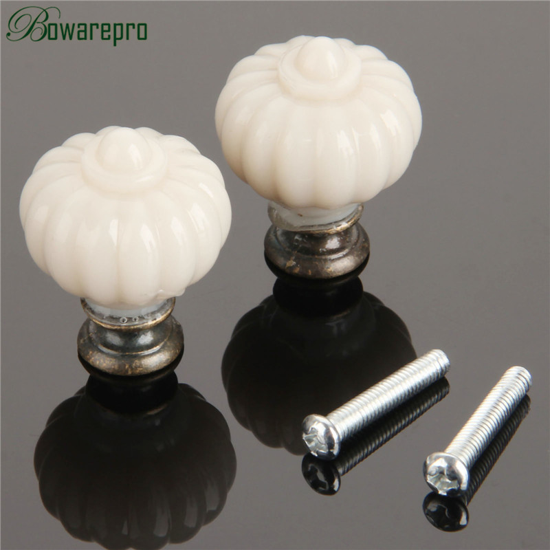 1Pc Acrylic Ivory White Pumpki - Zinc Furniture Hardware avaliação e preço