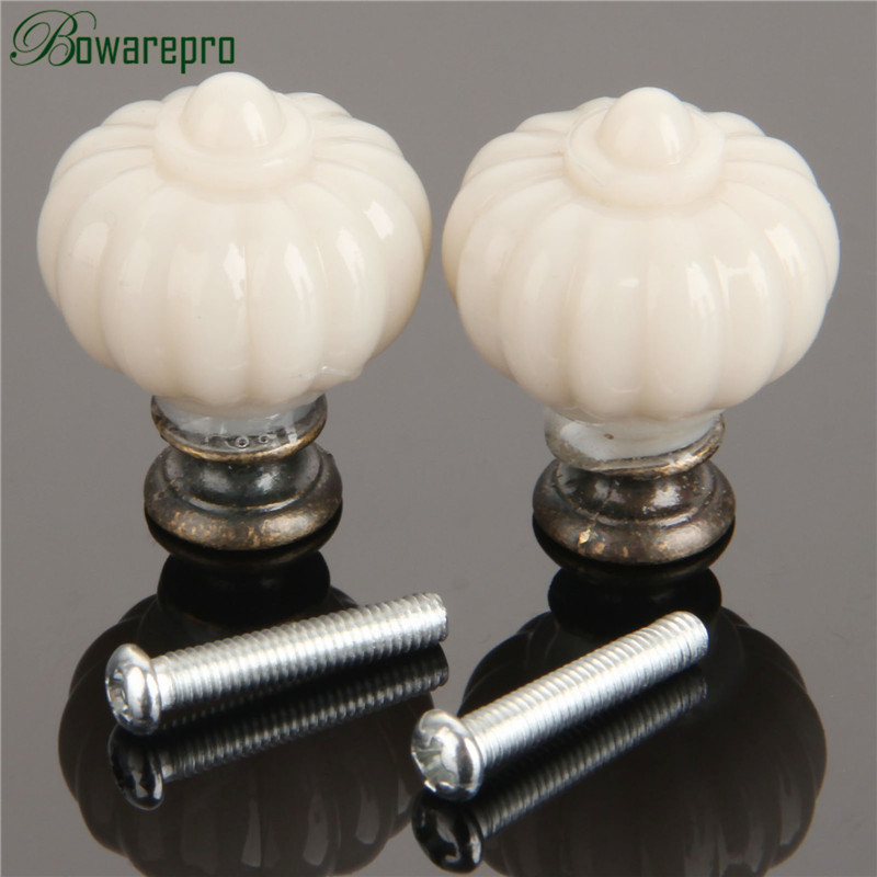 1Pc Acrylic Ivory White Pumpki - Zinc Furniture Hardware avaliação e preço