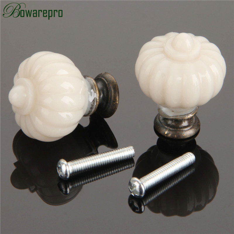 1Pc Acrylic Ivory White Pumpki - Zinc Furniture Hardware avaliação e preço