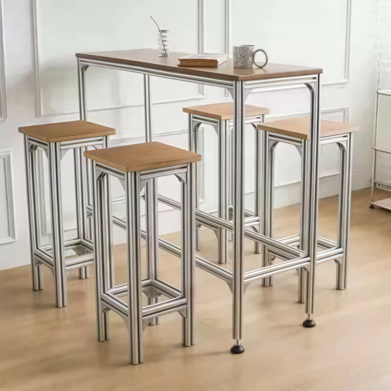 solid wood high bar table and  - Furniture For Hardware Shop avaliação e preço