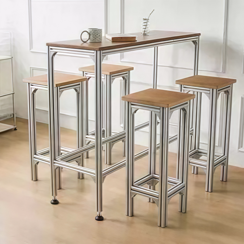 solid wood high bar table and  - Furniture For Hardware Shop avaliação e preço