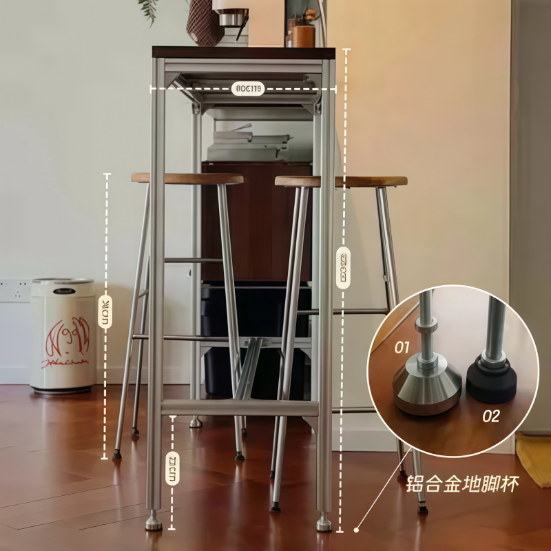 solid wood high bar table and  - Furniture For Hardware Shop avaliação e preço