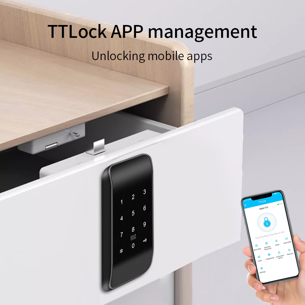 TTLOCK APP Smart Cabinet Lock  - Furniture Hardware Brackets avaliação e preço