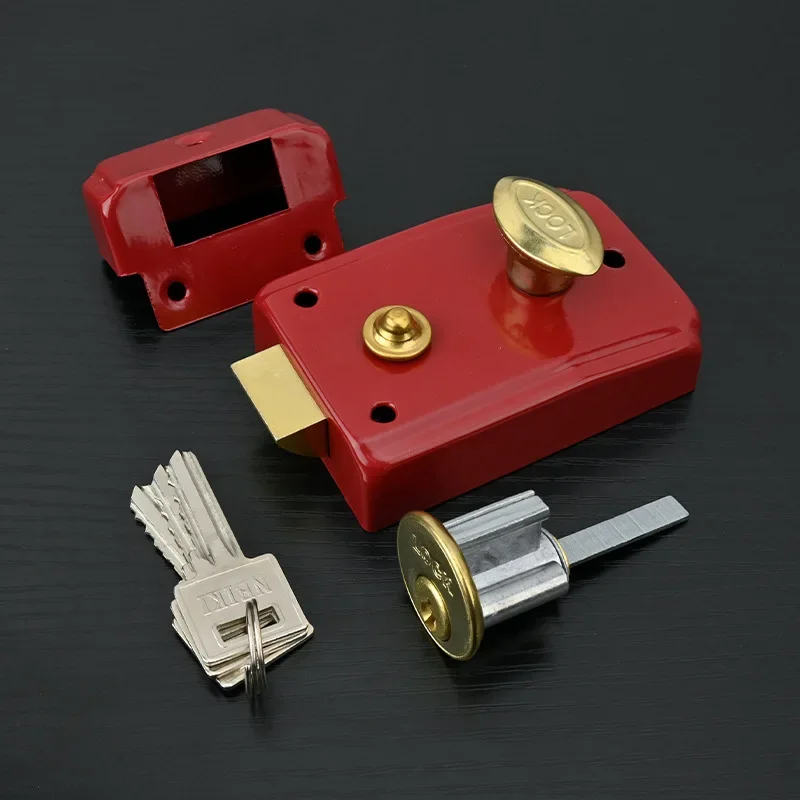 Exterior Door Retro Red Locks  - Furniture Hardware avaliação e preço