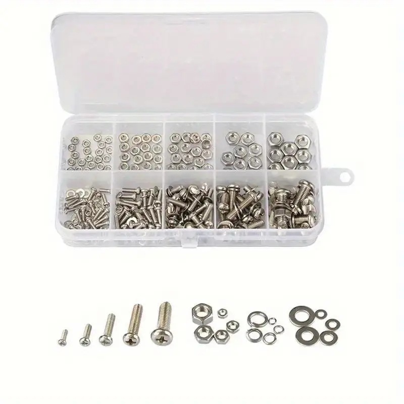 320PCS Hex Nuts & Bolts Set M2 - Furniture Hardware avaliação e preço