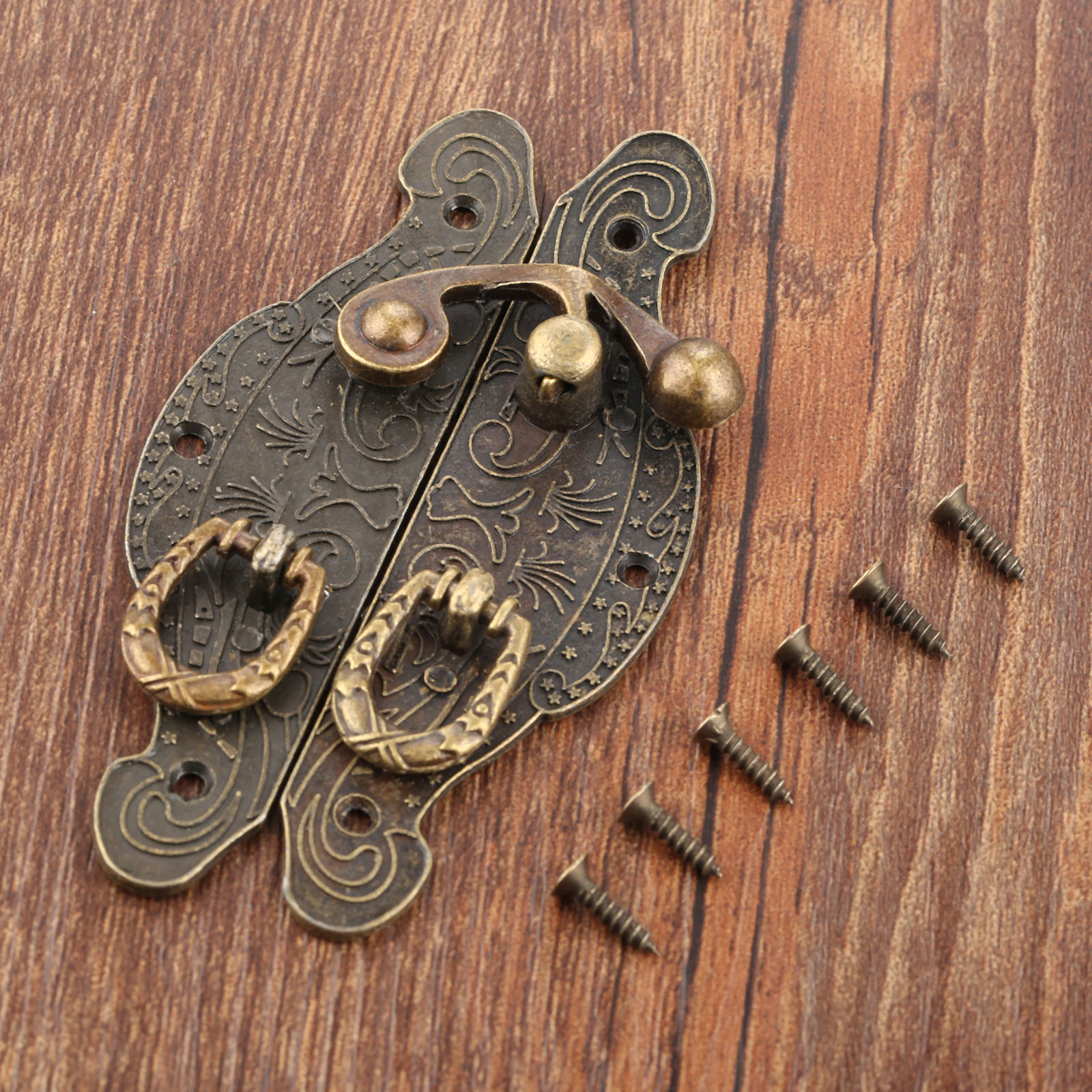 1PC Antique Box Latch Hasp Vin - Zinc Furniture Hardware avaliação e preço