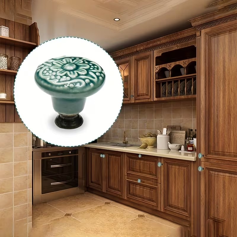 12pcs Ceramic Cabinet Knobs, F - Furniture Hardware Products avaliação e preço
