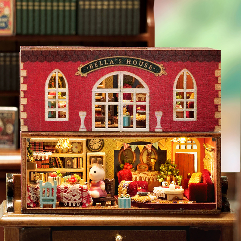Wooden Dollhouse With Furnitur - Qh Furniture avaliação e preço