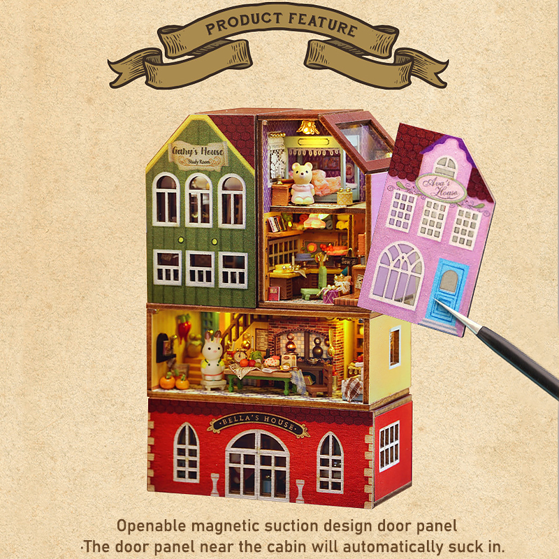 Wooden Dollhouse With Furnitur - Qh Furniture avaliação e preço