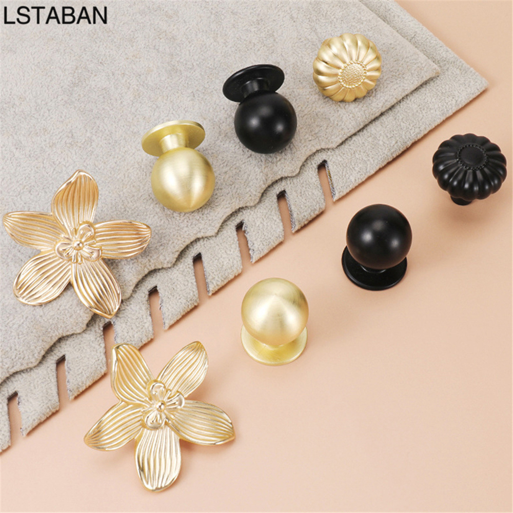 Flower Shape Solid Gold Kitche - Drawer Pull Gold avaliação e preço