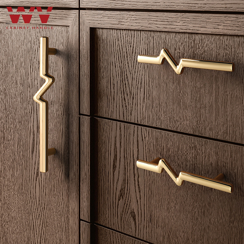WV Gold Modern Door Handles Bl - Furniture Hardware Items avaliação e preço