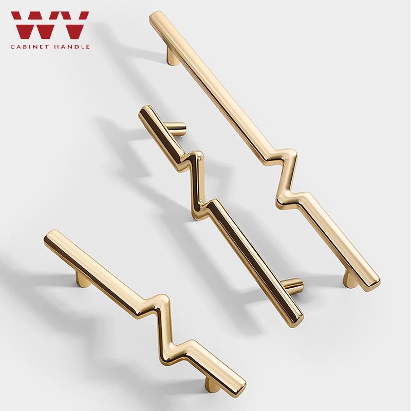WV Gold Modern Door Handles Bl - Furniture Hardware Items avaliação e preço