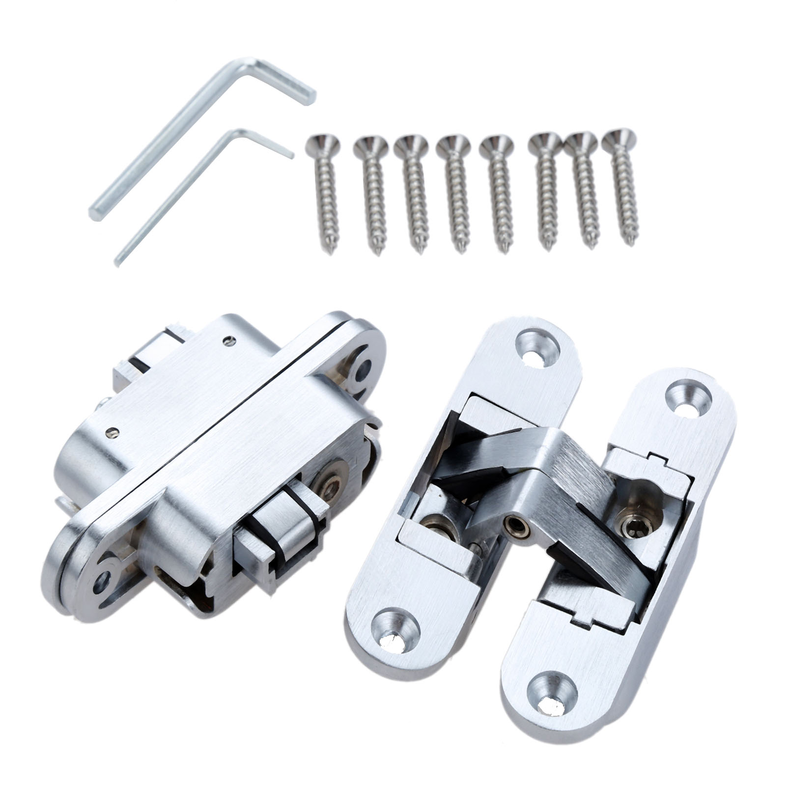 2 Pcs Zinc Alloy Hidden Hinges - Zinc Furniture Hardware avaliação e preço