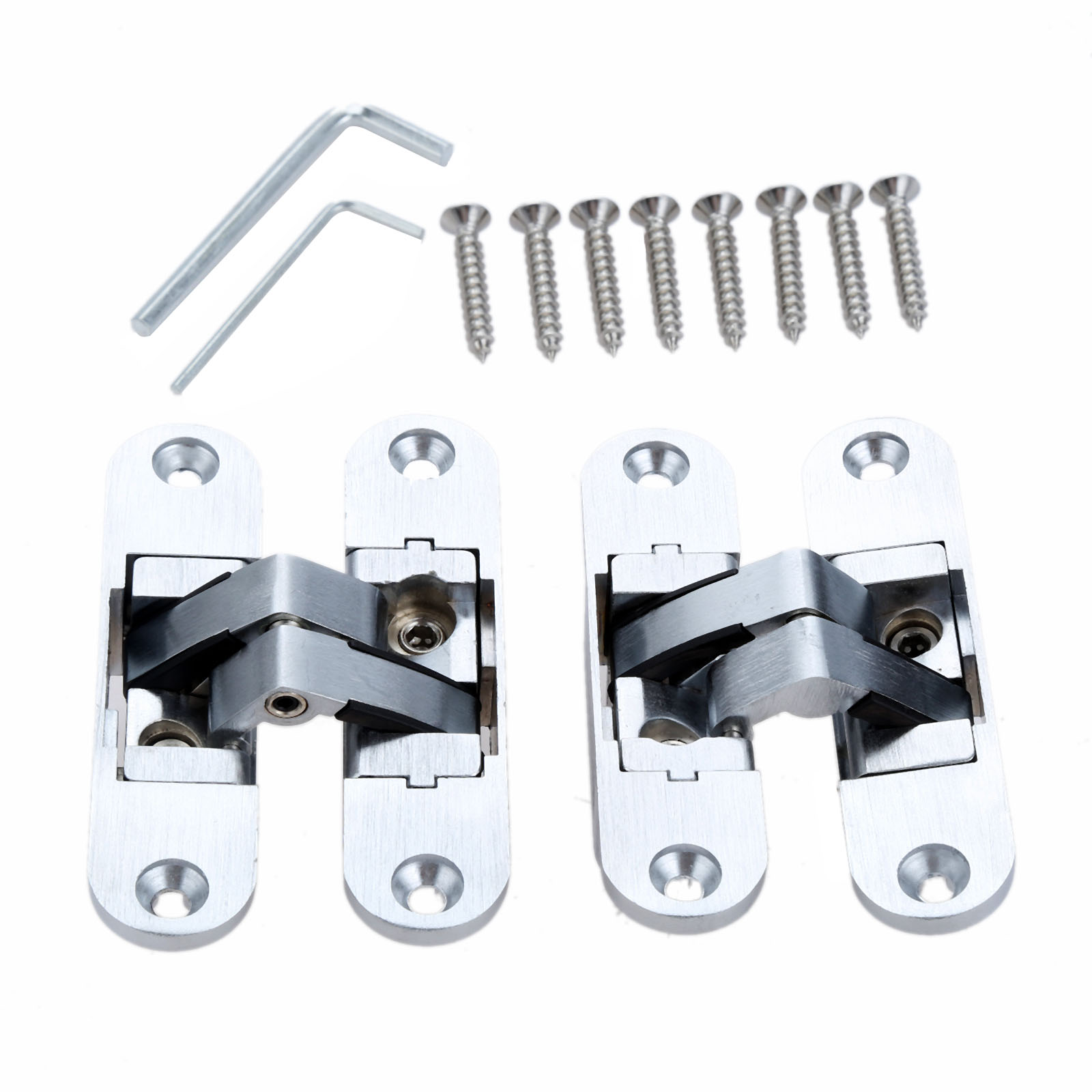 2 Pcs Zinc Alloy Hidden Hinges - Zinc Furniture Hardware avaliação e preço