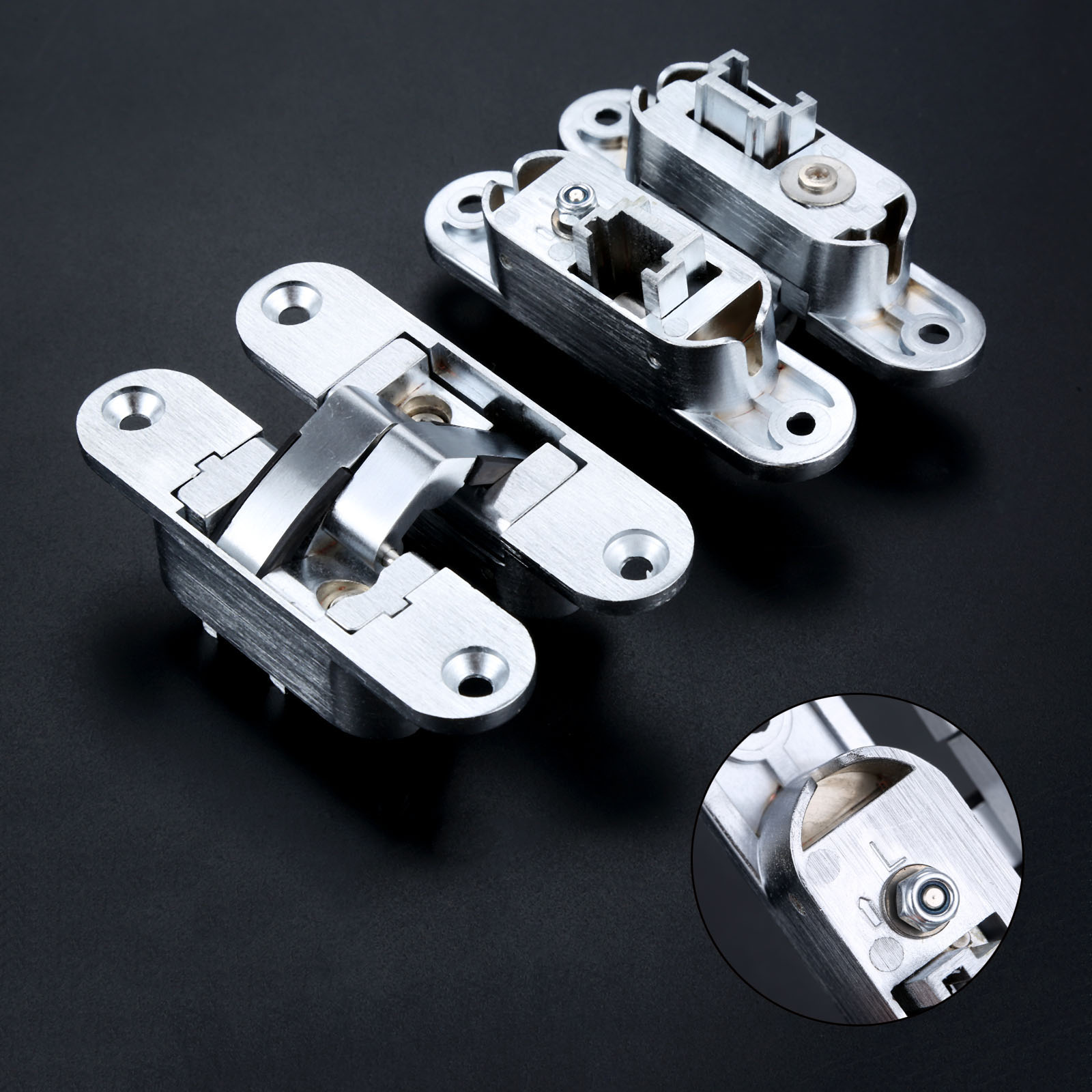 2 Pcs Zinc Alloy Hidden Hinges - Zinc Furniture Hardware avaliação e preço