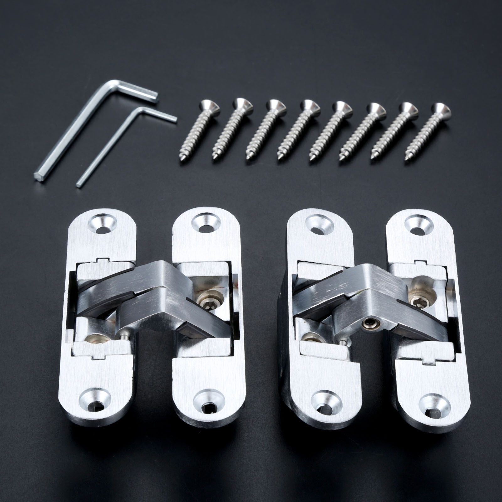 2 Pcs Zinc Alloy Hidden Hinges - Zinc Furniture Hardware avaliação e preço