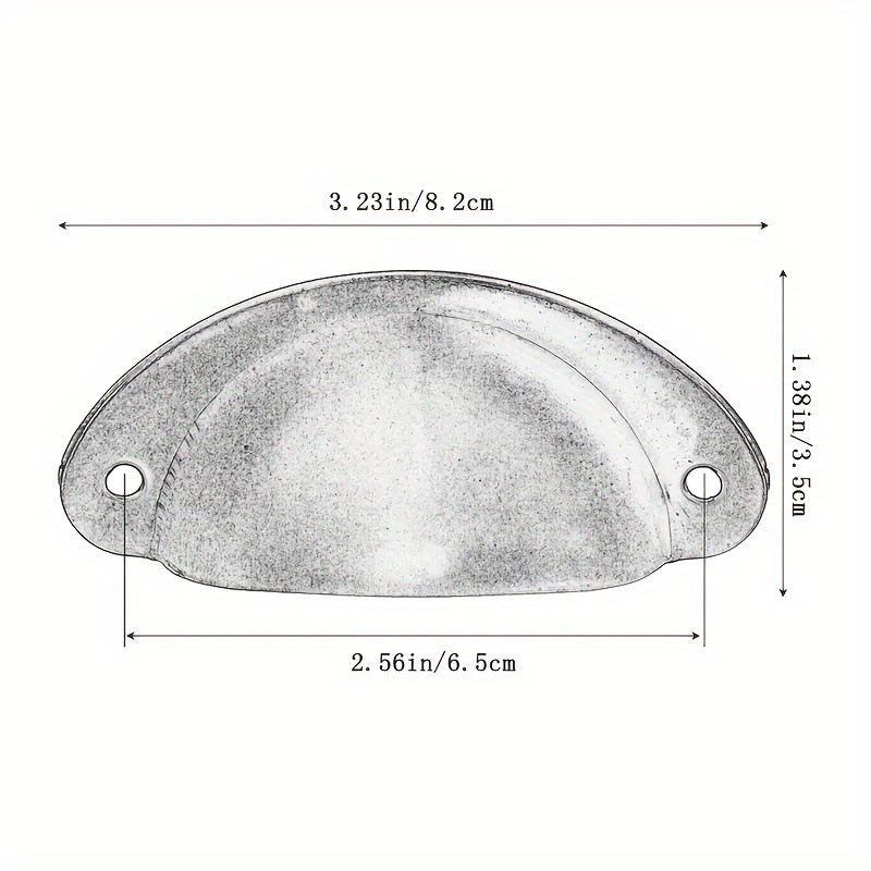 6 metal handles, arched-design - Furniture Hardware Items avaliação e preço