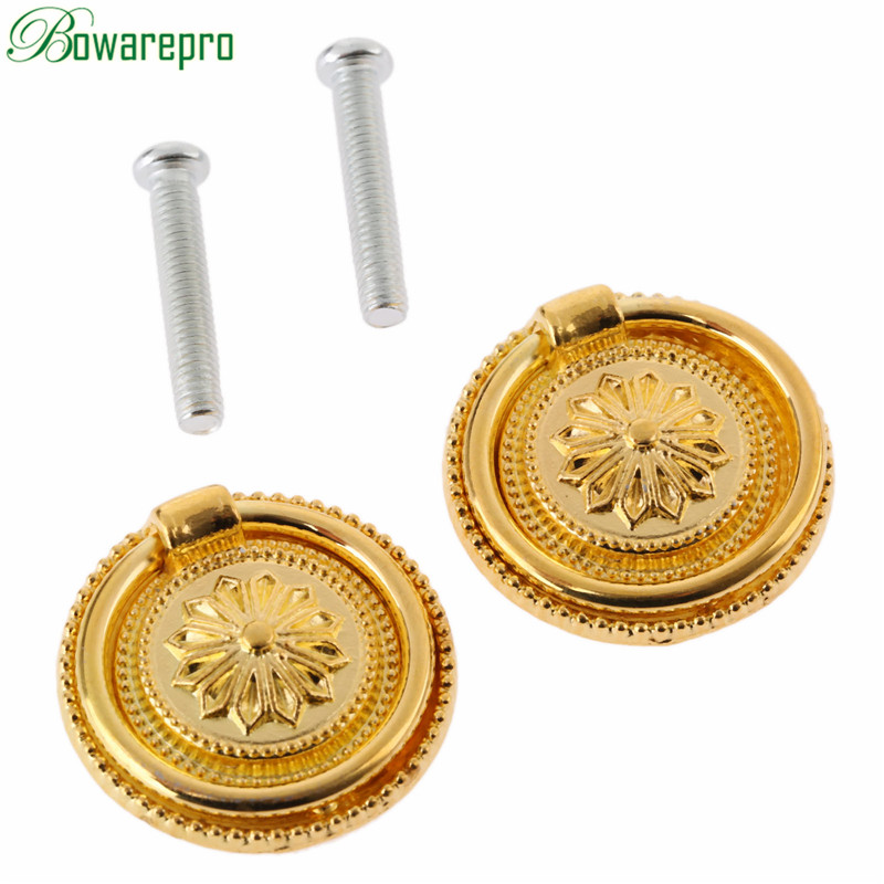2Pcs 30mm Diameter Cabinet Dra - Drawer Pull Gold avaliação e preço