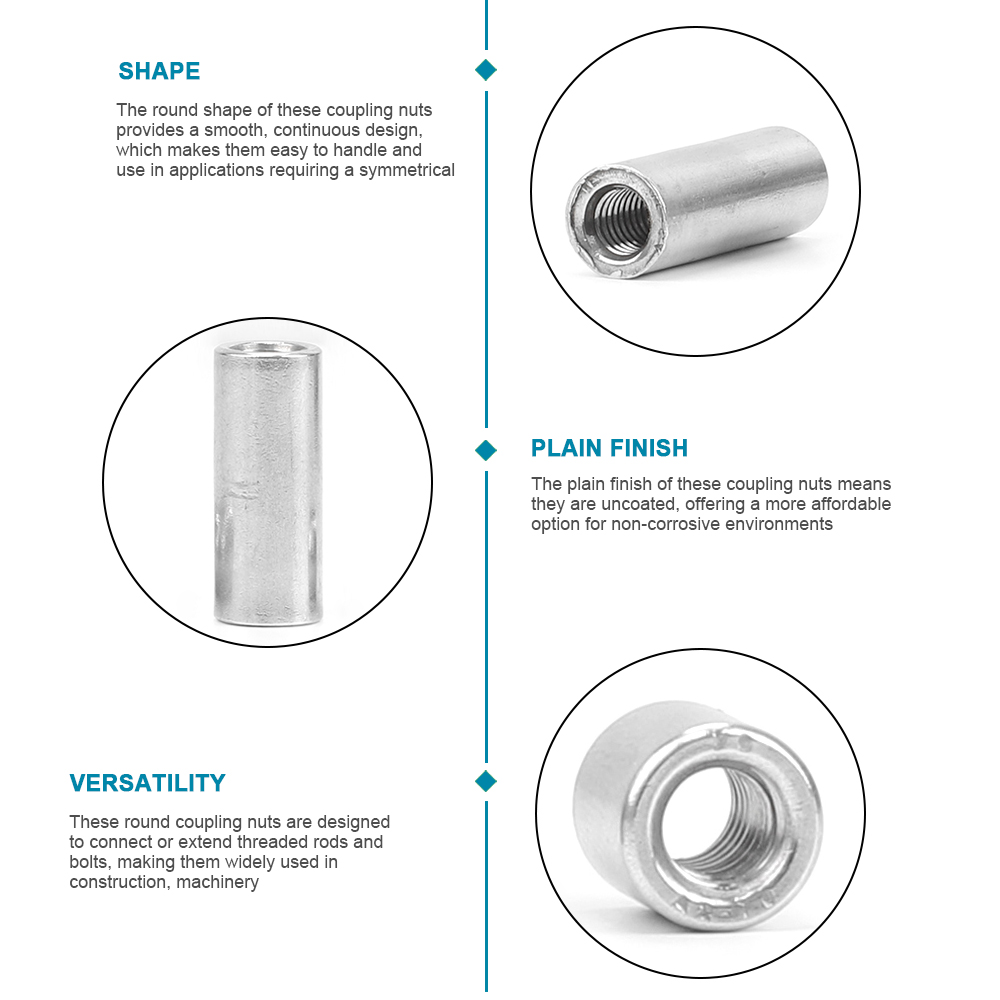 1-5pcs Round Coupling Nuts Sta - Cam Lock Nut avaliação e preço