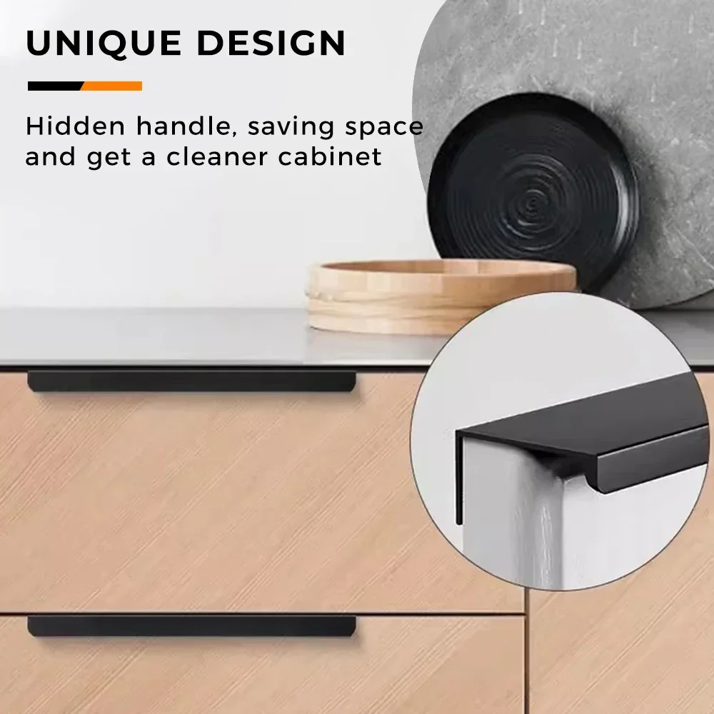 Hidden Furniture Handles Matte - Drawer Pull Gold avaliação e preço