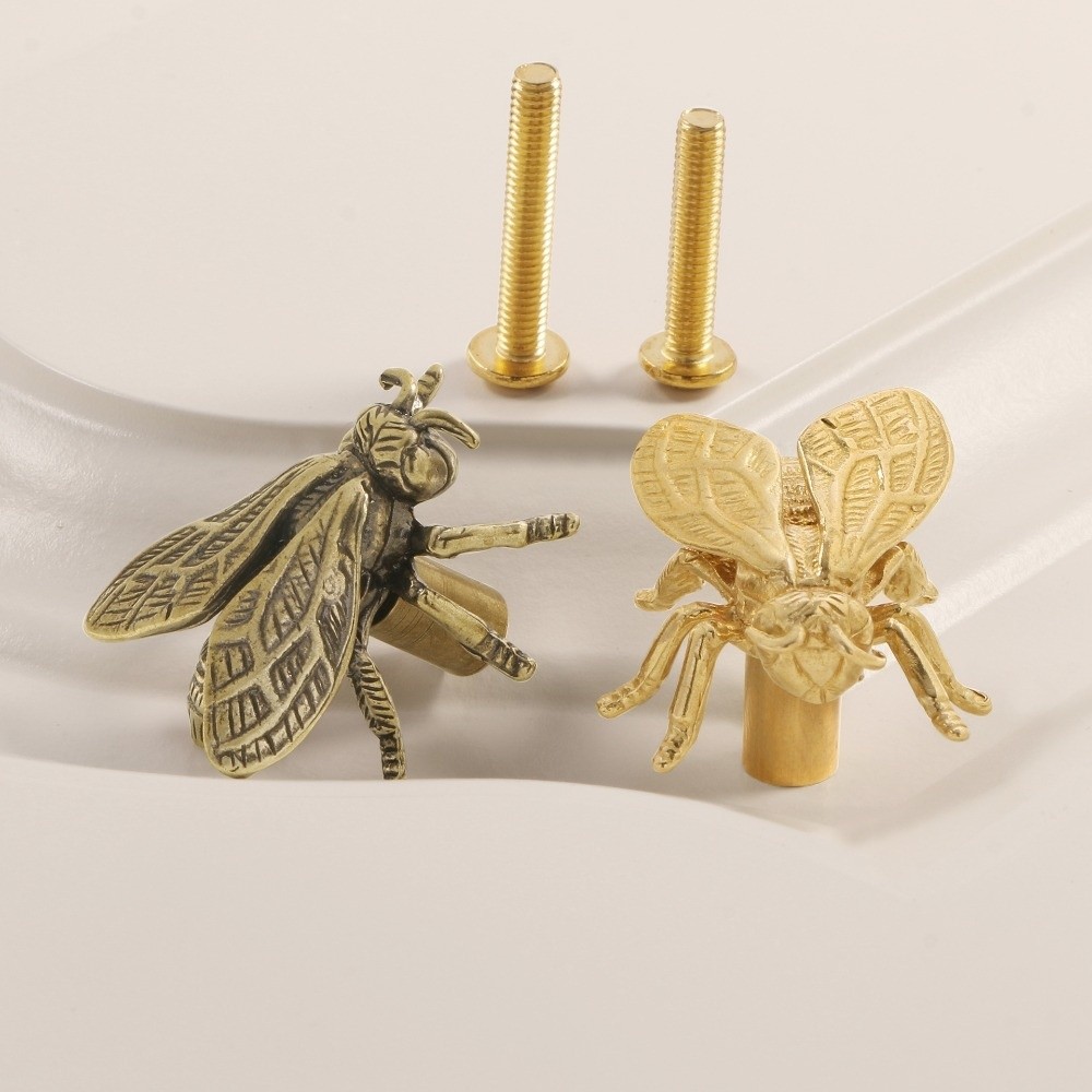 Creative Retro Bee Brass Handl - Drawer Pull Gold avaliação e preço